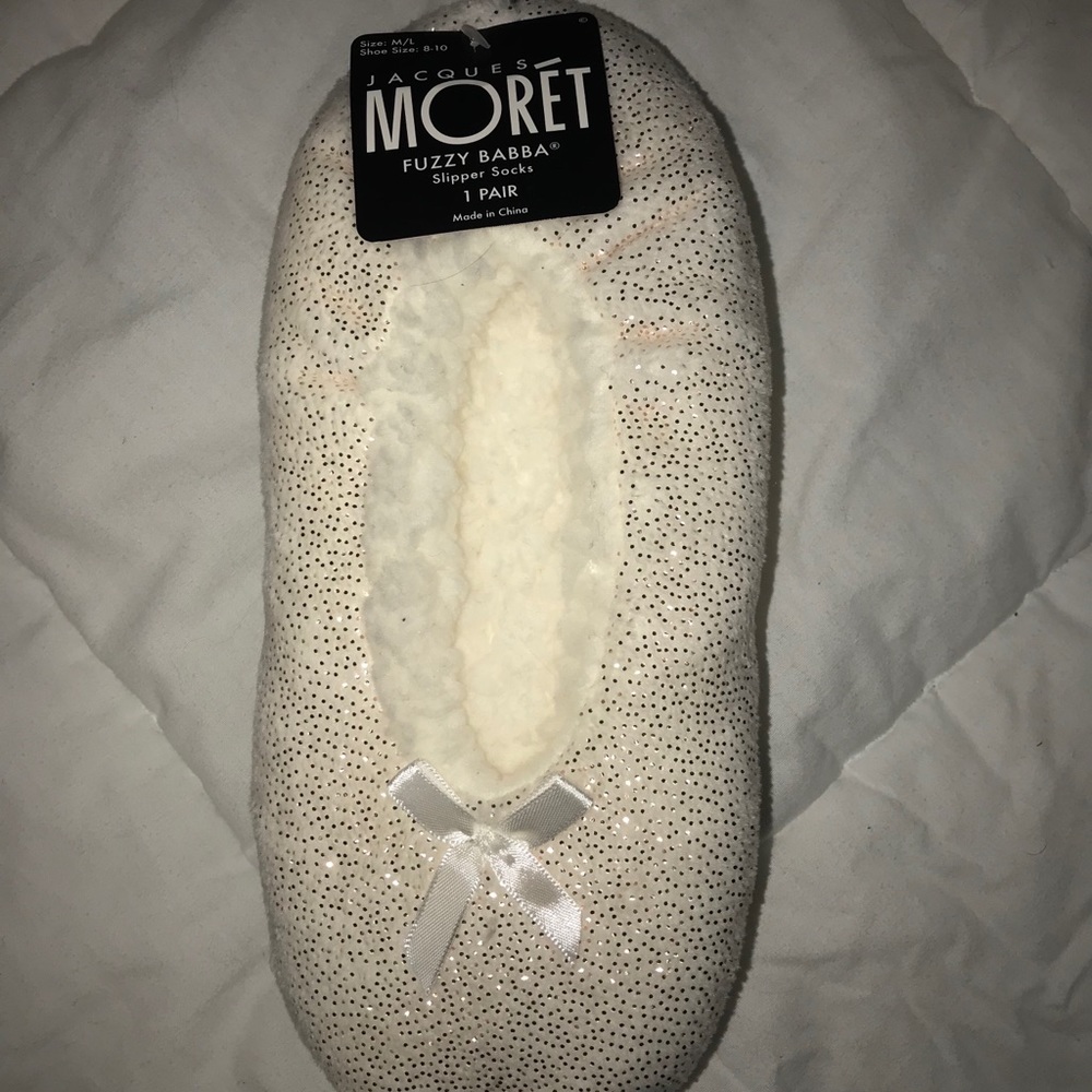 Jacques Moret Sparkly Fuzzy Babba Slippers